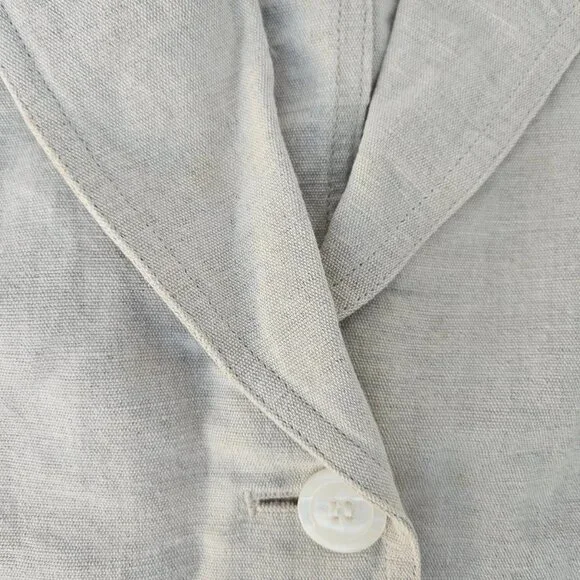 Liz Sport Petite Women Blazer Coat Jacket Linen Blend Size M Petite - Picture 7 of 12